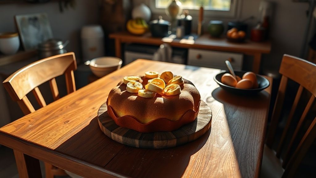 Bolo de banana caseiro
