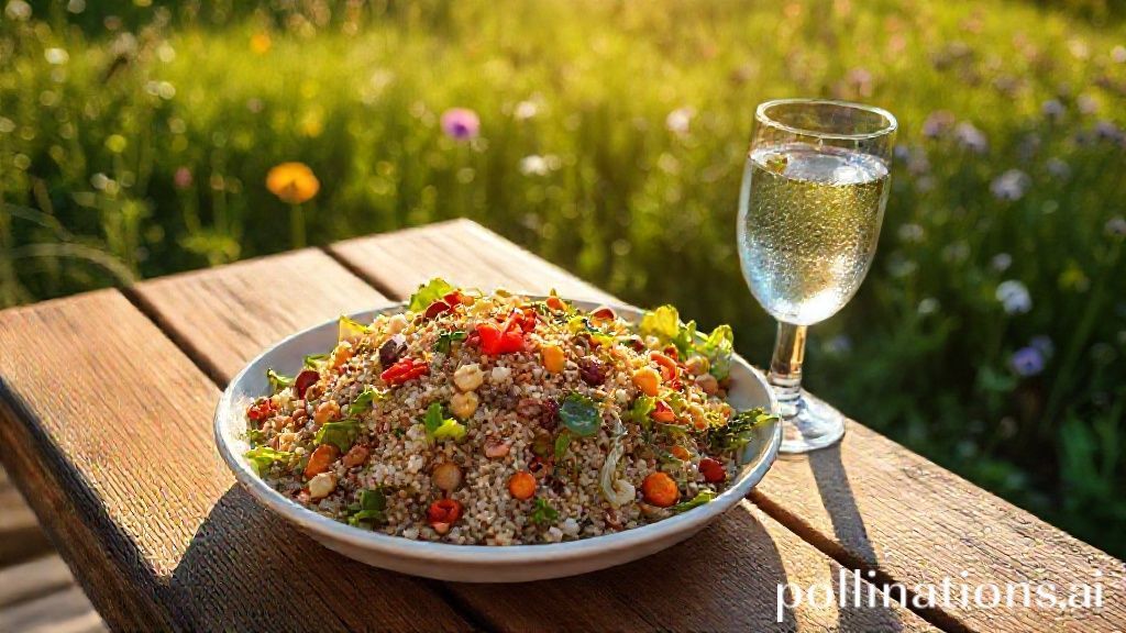 Salada nutritiva de quinoa com legumes assados