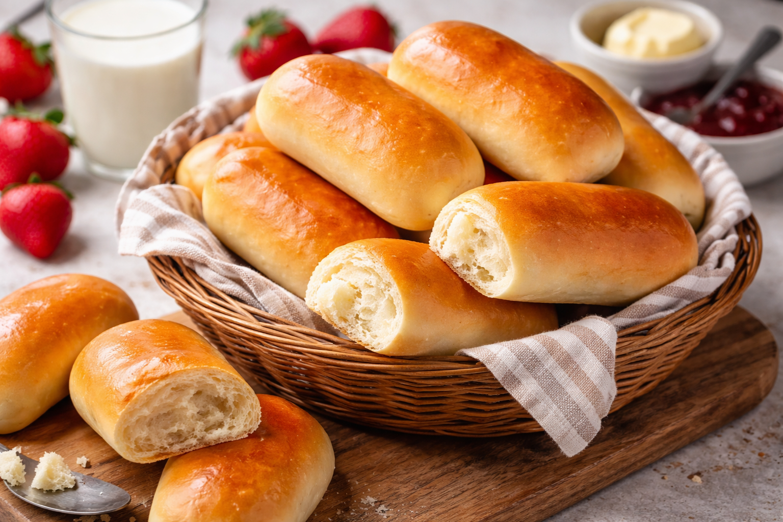Pão Caseiro Tipo Bisnaguinha Super Macio: Receita Fácil e Econômica para o Café da Manhã