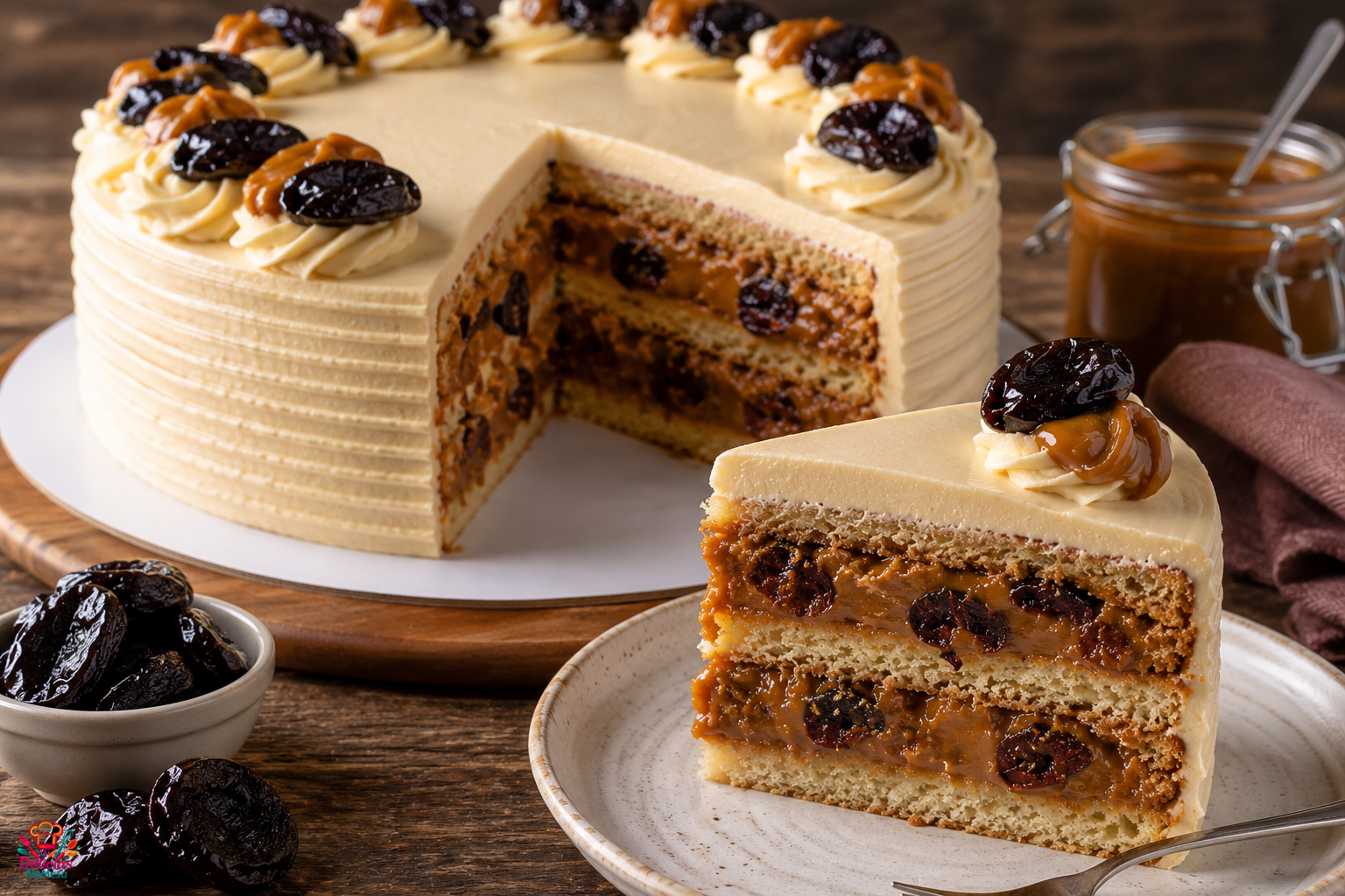 Bolo de Doce de Leite com Ameixa